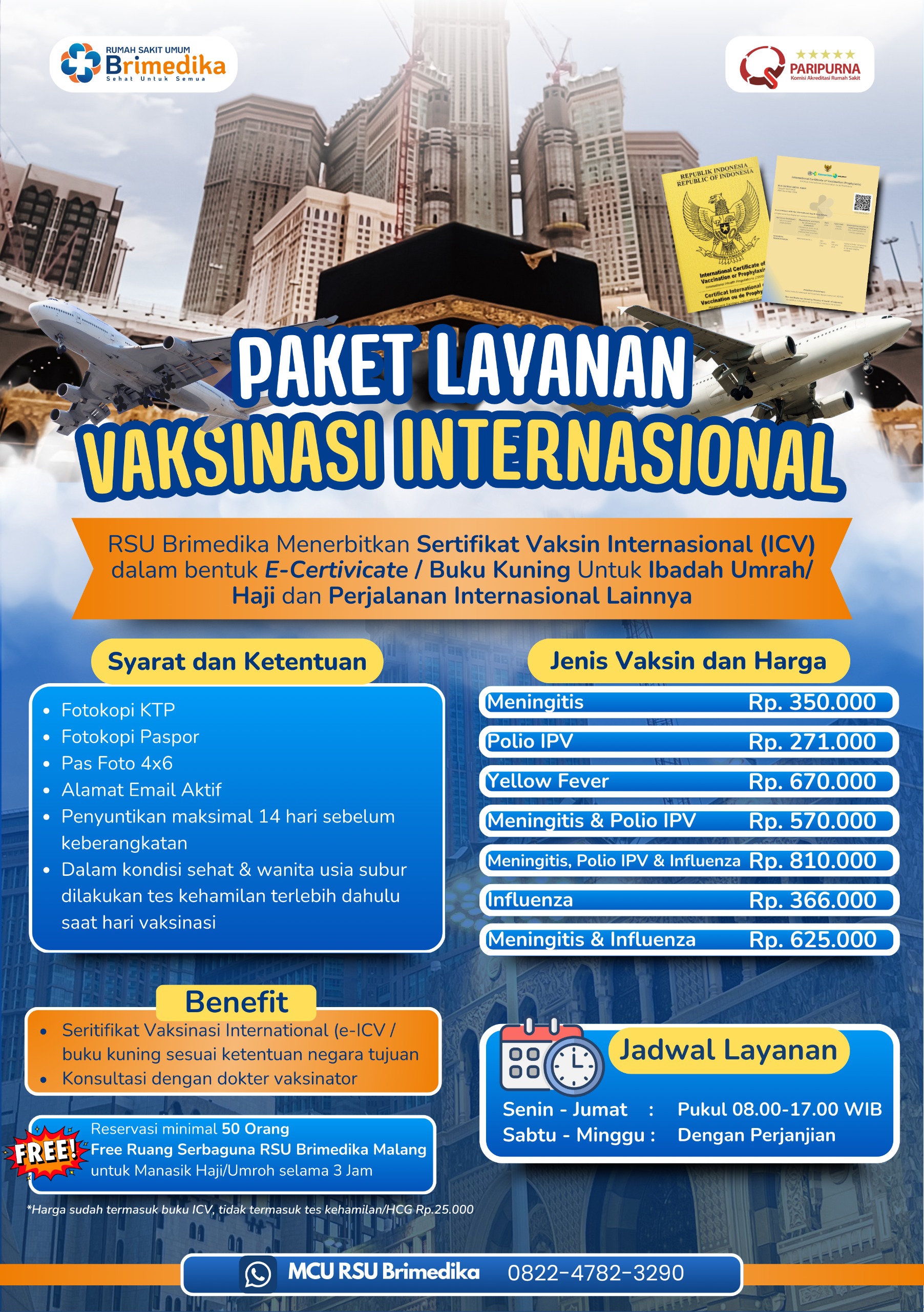 Paket Layanan Vaksin Internasional Brimedika